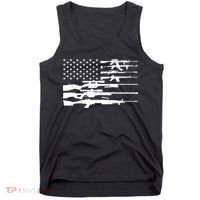 American Flag Gun Patriot Tank Top thumb 0