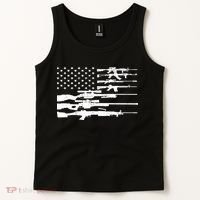 American Flag Gun Patriot Tank Top thumb 2
