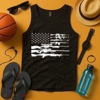 American Flag Gun Patriot Tank Top thumb 4