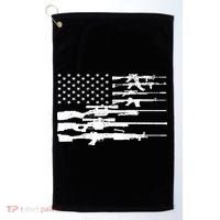 American Flag Gun Patriot Golf Towel thumb 0