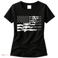 American Flag Gun Patriot Women's T-Shirt thumb 0