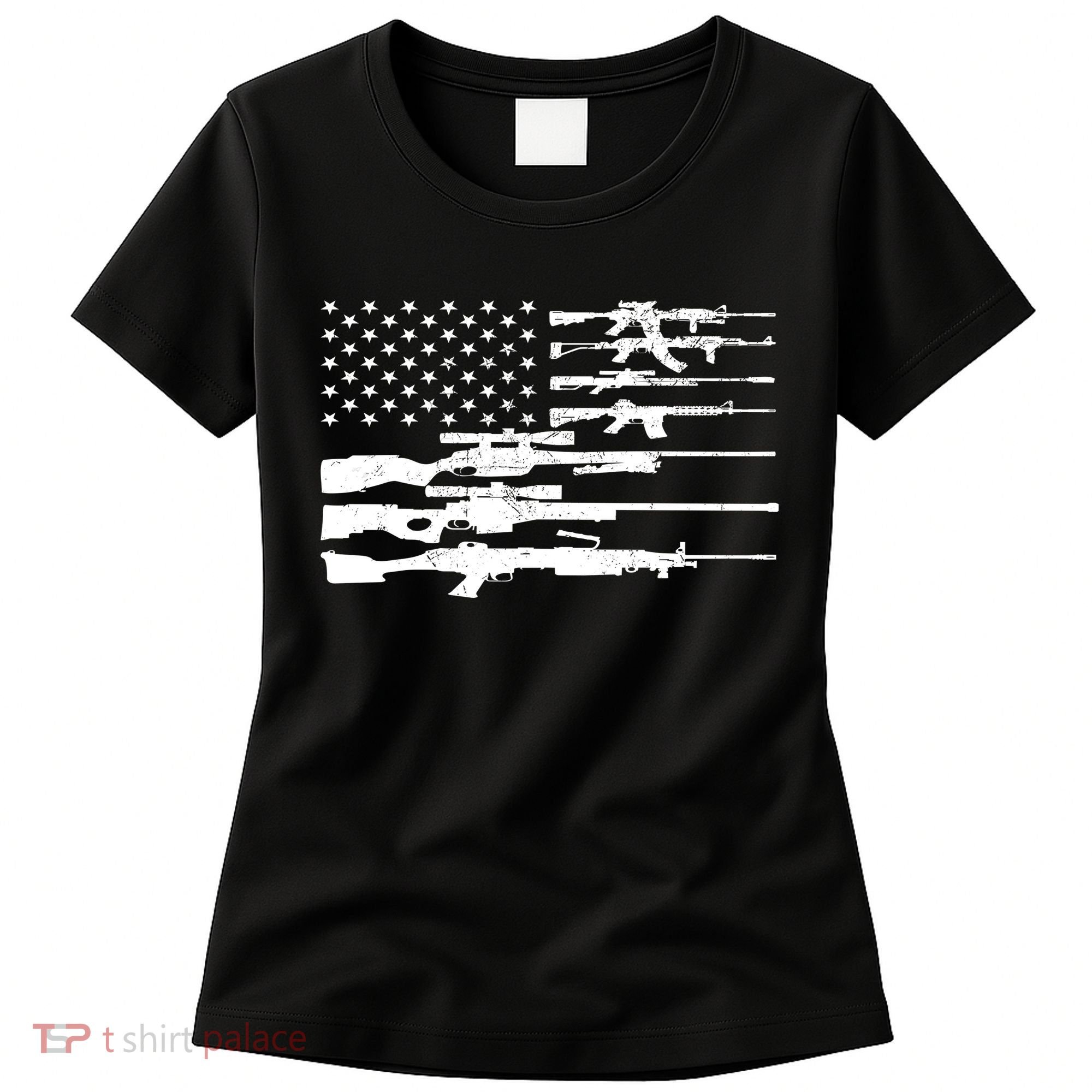 American Flag Gun Patriot Women's T-Shirt