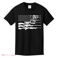 American Flag Gun Patriot Kids T-Shirt thumb 0