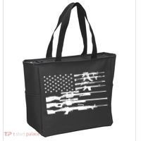 American Flag Gun Patriot Tote Bag thumb 2