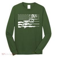 American Flag Gun Patriot Long Sleeve Shirt thumb 0