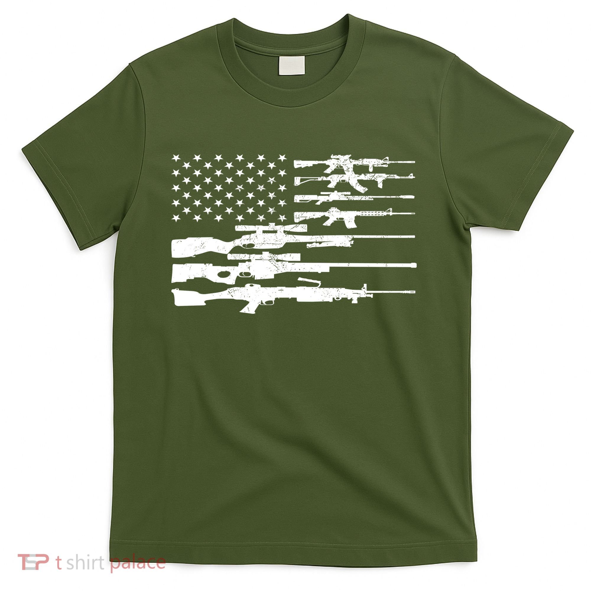 American Flag Gun Patriot T-Shirt