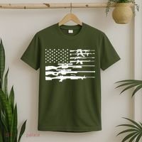 American Flag Gun Patriot T-Shirt thumb 2