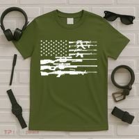 American Flag Gun Patriot T-Shirt thumb 5