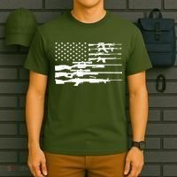 American Flag Gun Patriot T-Shirt thumb 6