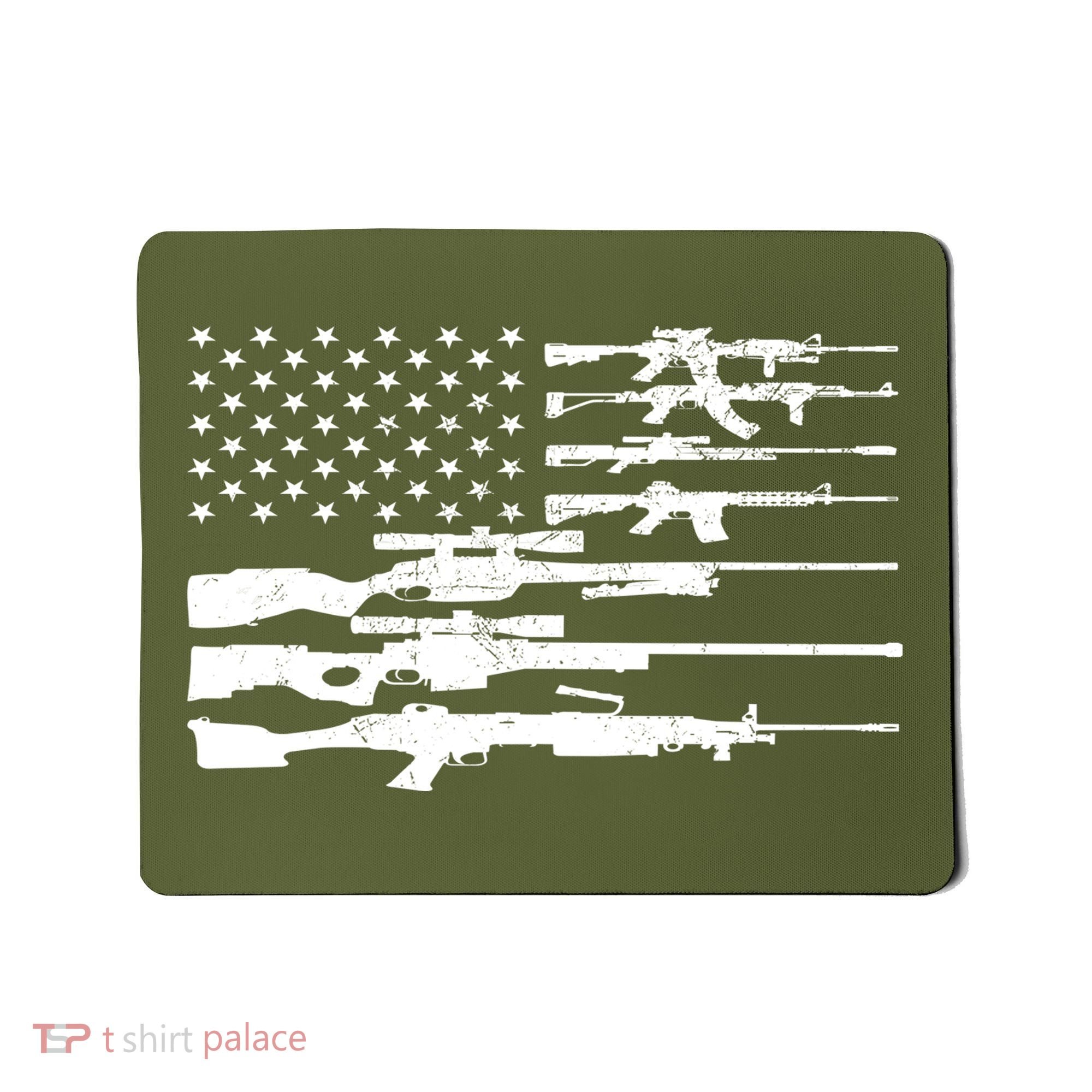 American Flag Gun Patriot Mousepad