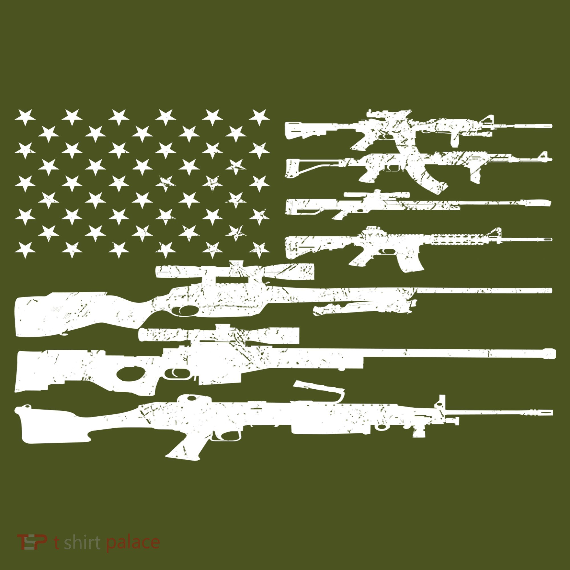 American Flag Gun Patriot Mousepad