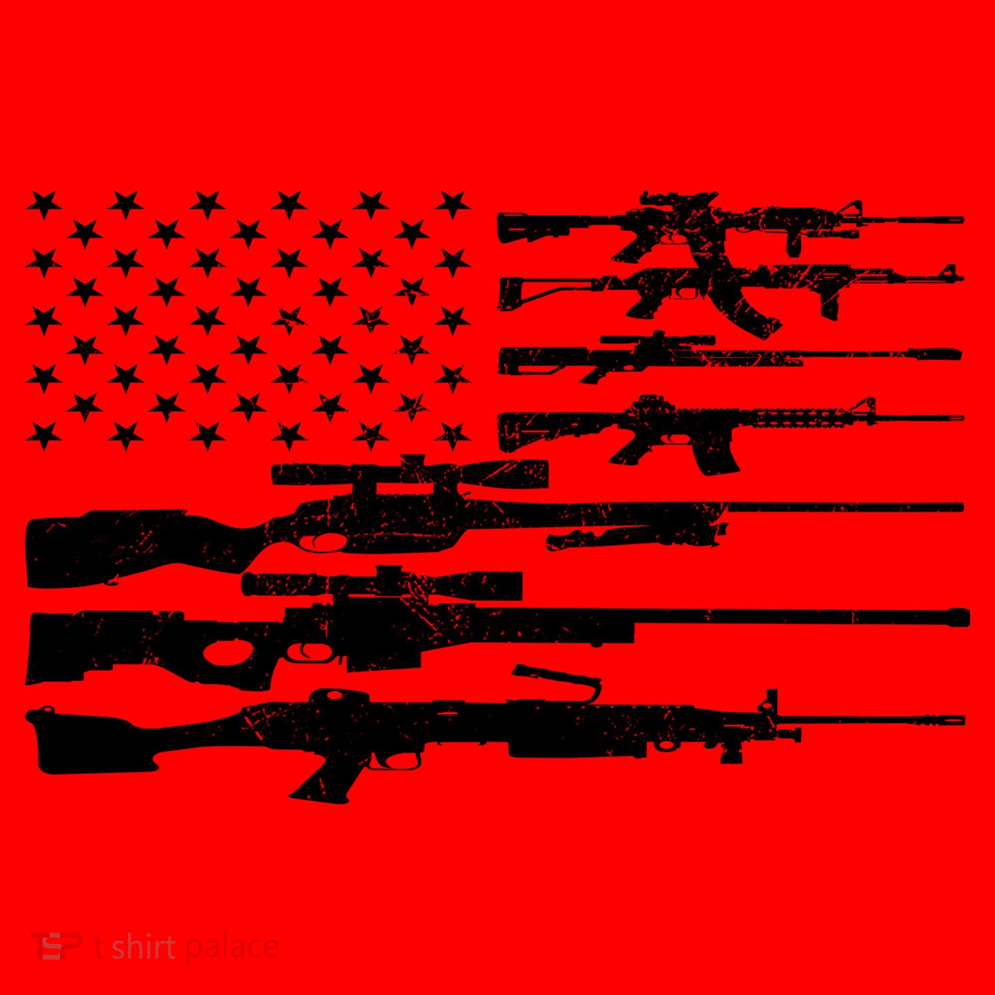 American Flag Gun Patriot Santa Hat