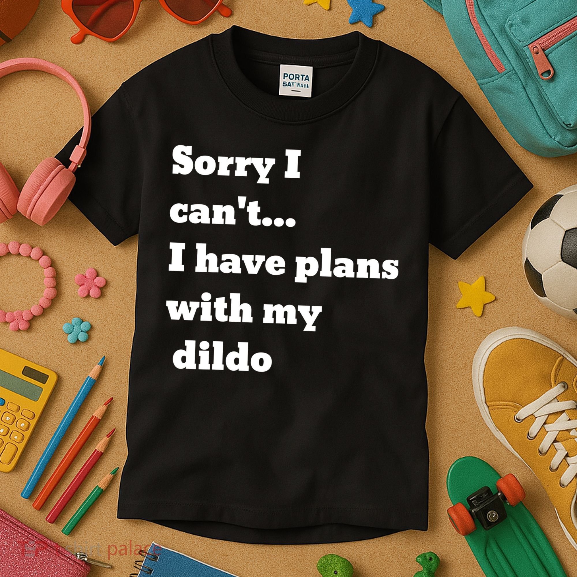 A Funny Gift Sorry I Can't I Have Plans With My Dildo Kids T-Shirt
