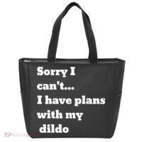 A Funny Gift Sorry I Can't I Have Plans With My Dildo Tote Bag thumb 0