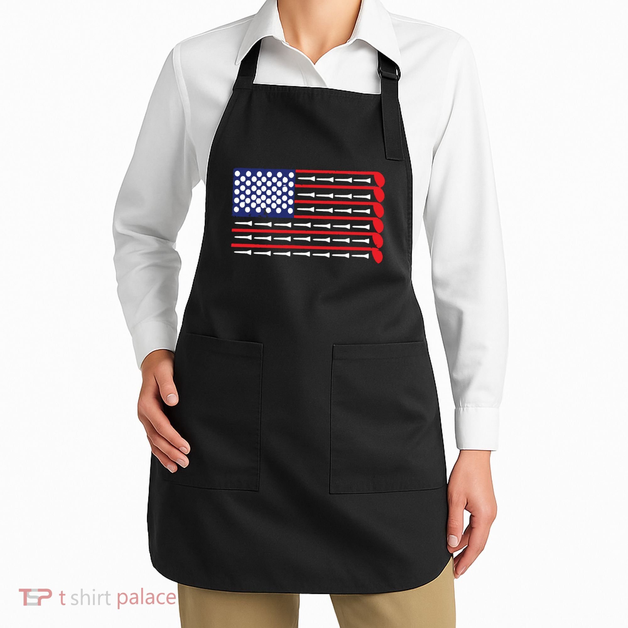 American Flag Golf Apron