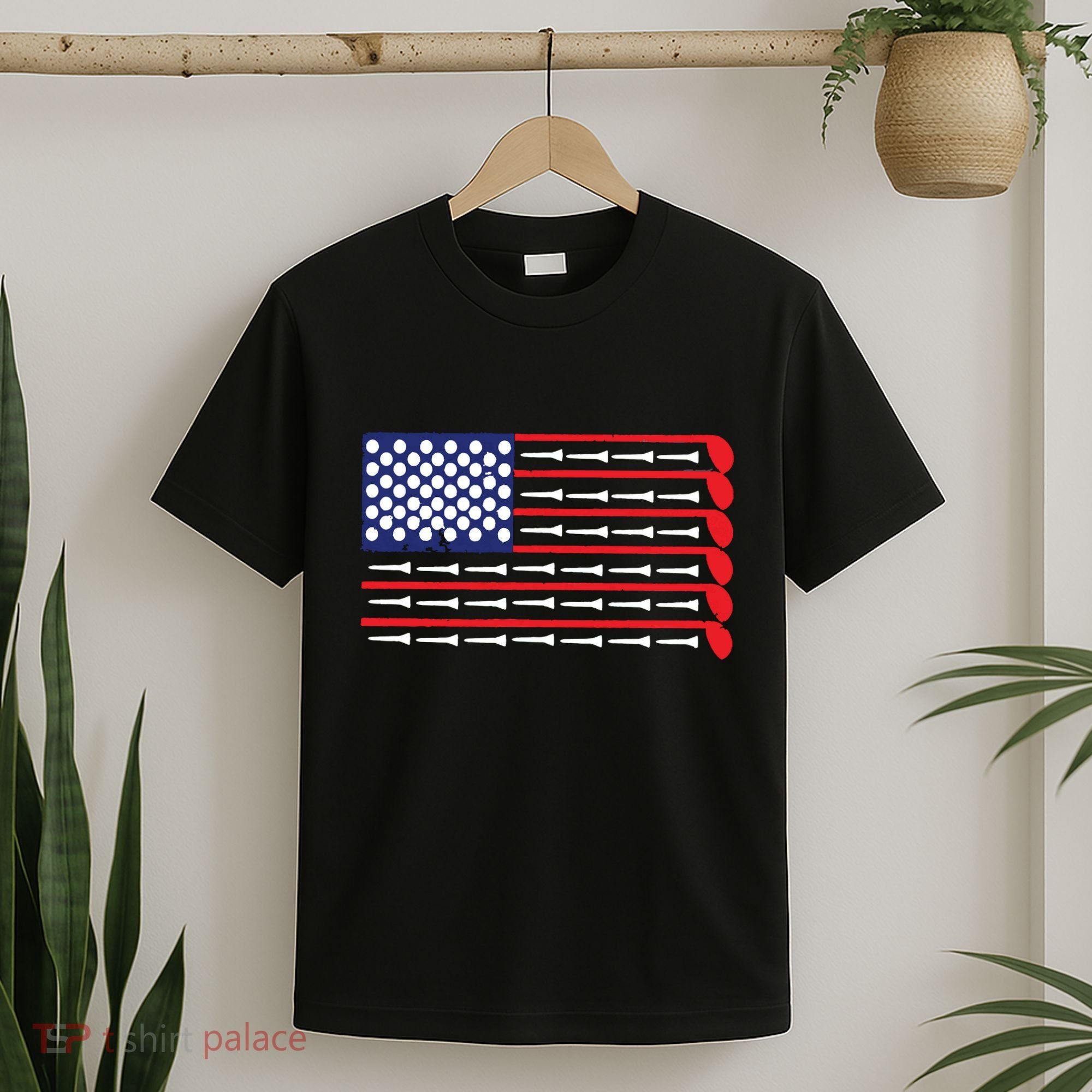American Flag Golf T-Shirt