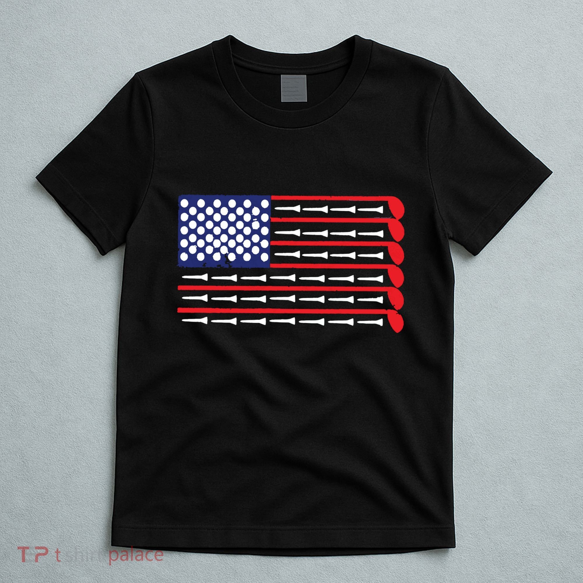 American Flag Golf T-Shirt