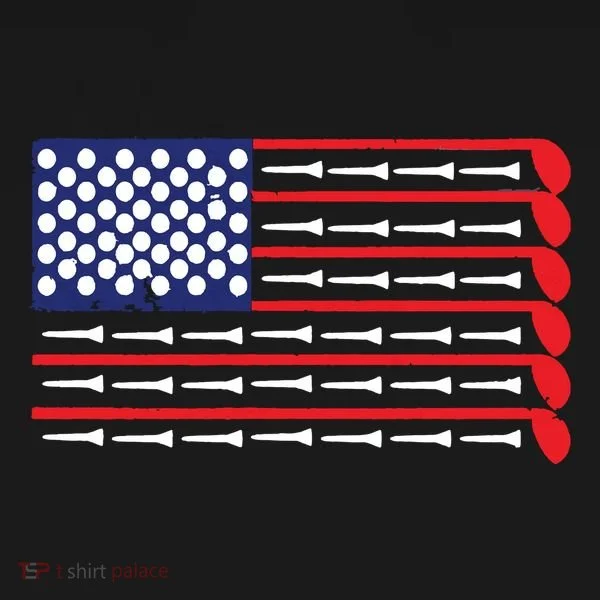 American Flag Golf Bucket Hat