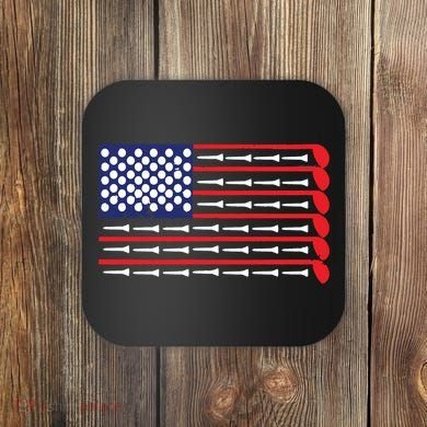 American Flag Golf Coaster