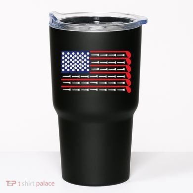 American Flag Golf Tumbler