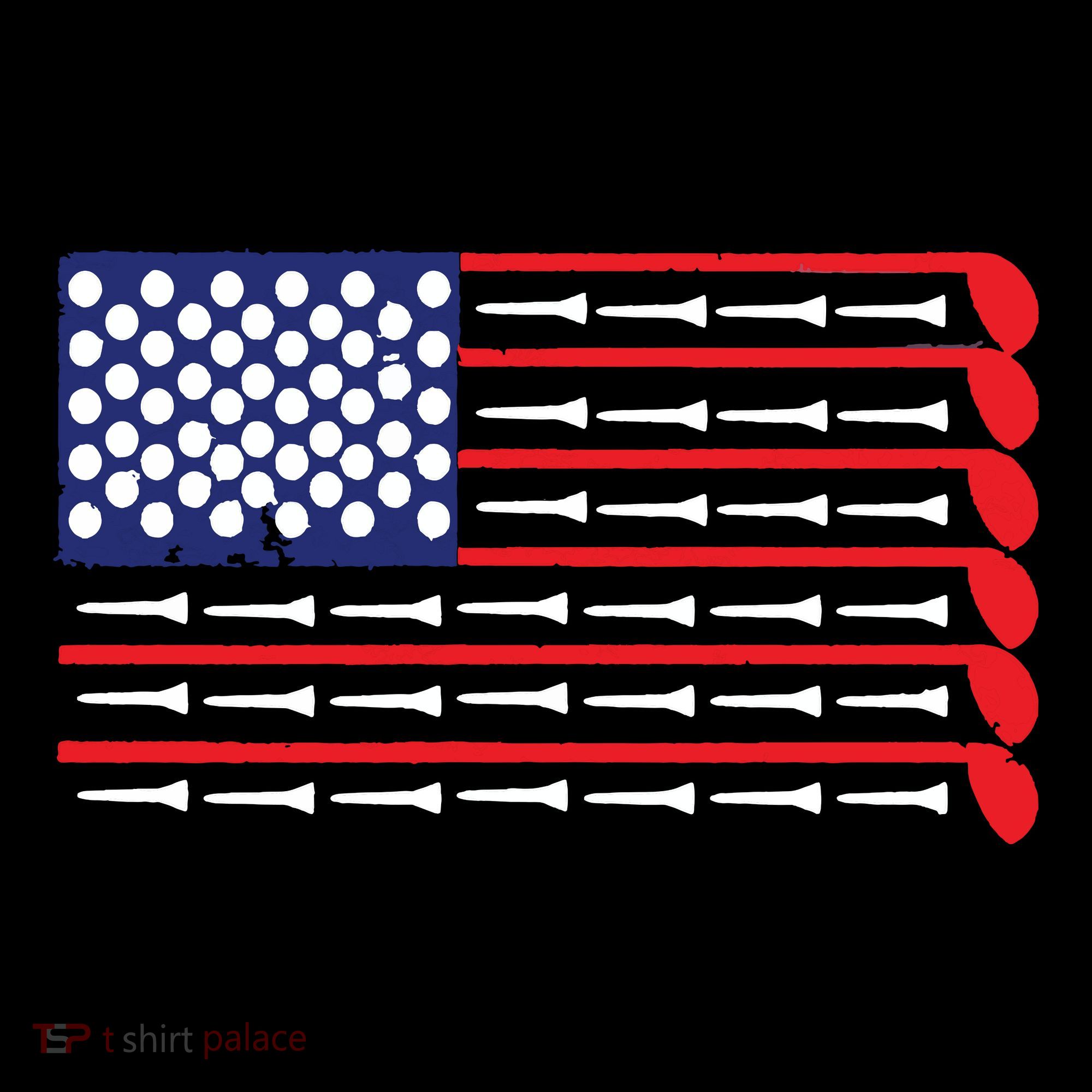 American Flag Golf Ornament