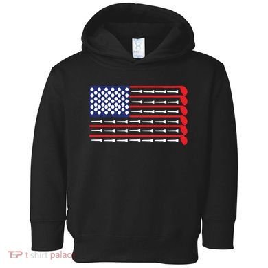 American Flag Golf Toddler Hoodie