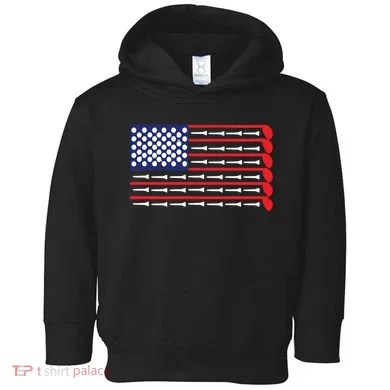 American Flag Golf Toddler Hoodie