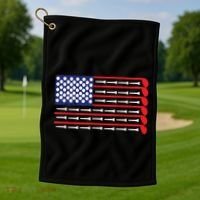 American Flag Golf Golf Towel thumb 1