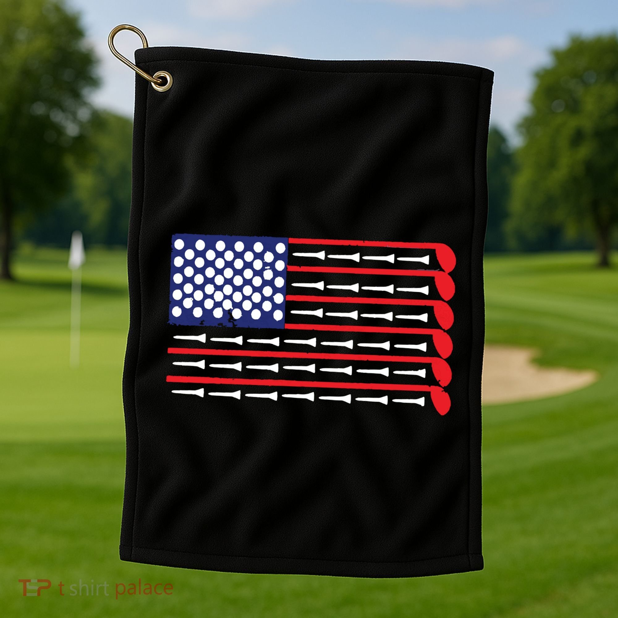 American Flag Golf Golf Towel