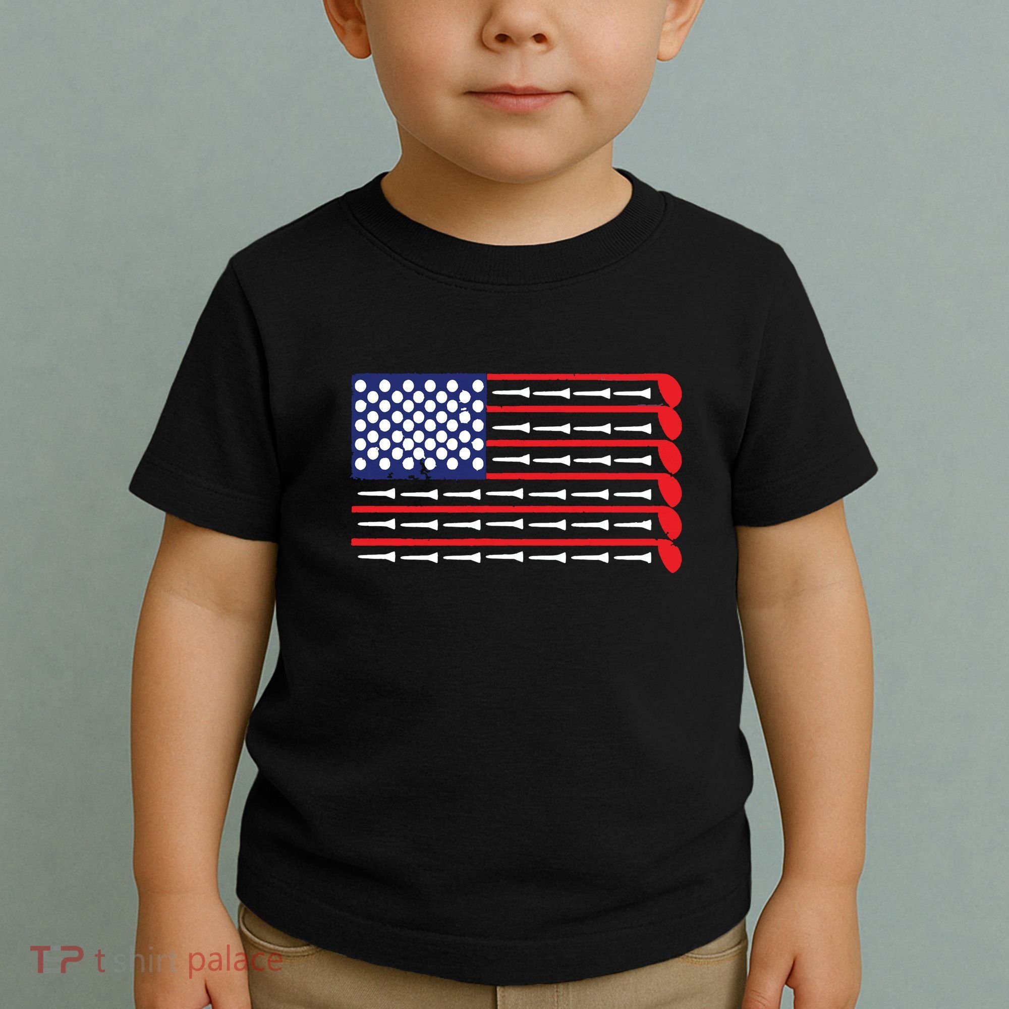 American Flag Golf Toddler T-Shirt