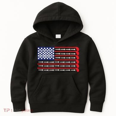 American Flag Golf Kids Hoodie