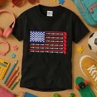 American Flag Golf Kids T-Shirt thumb 3
