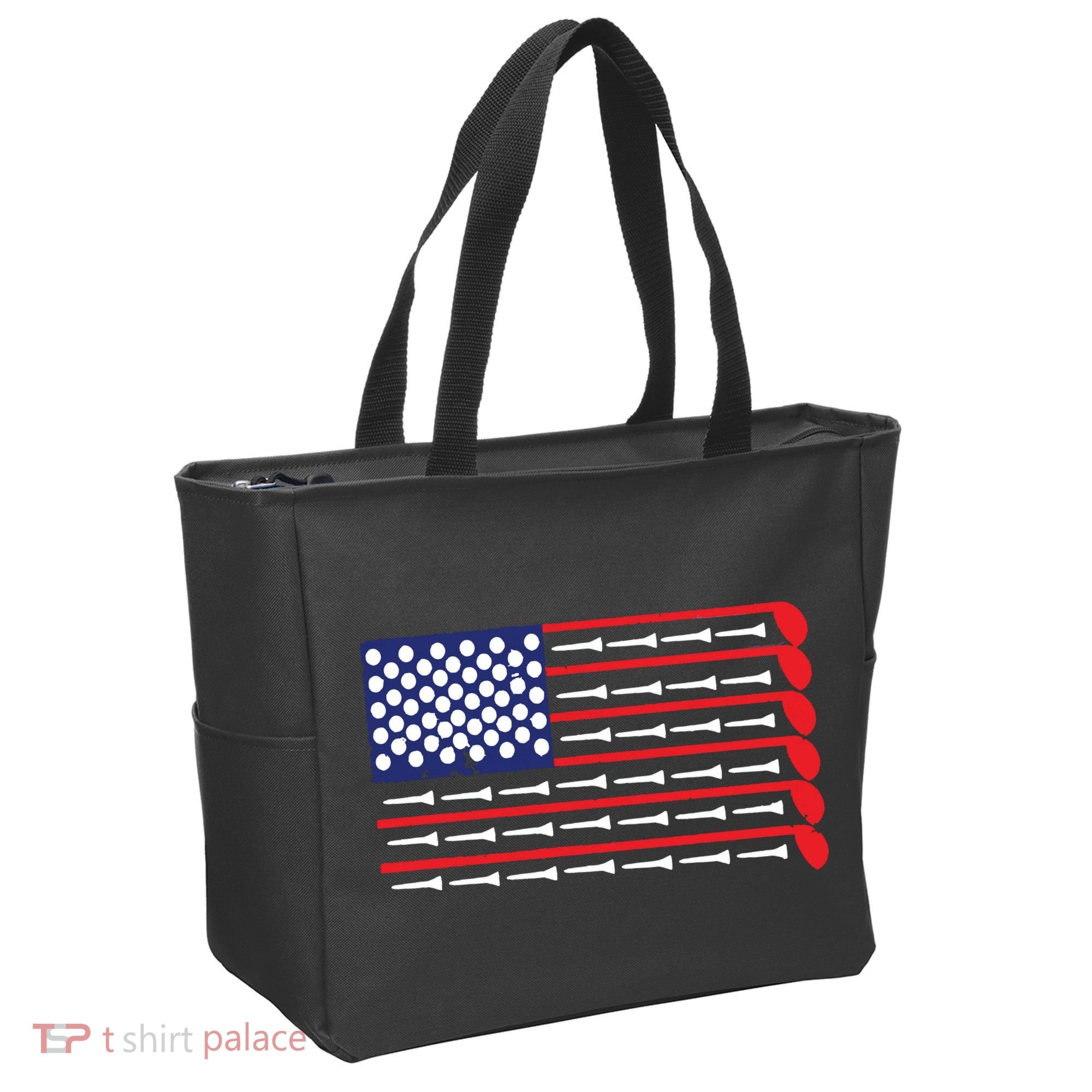 American Flag Golf Tote Bag