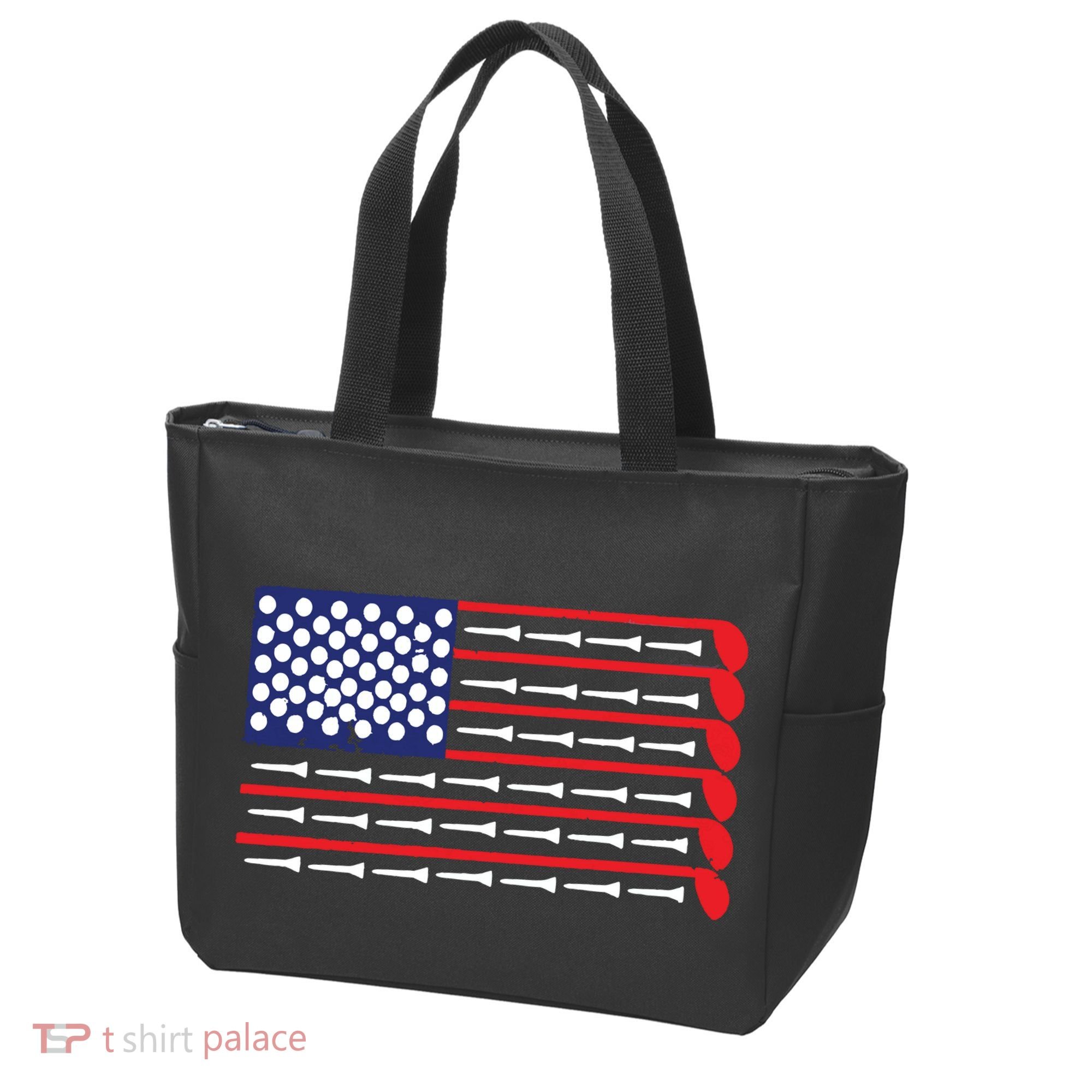 American Flag Golf Tote Bag