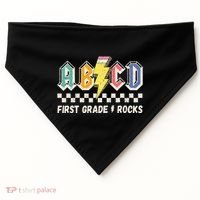 ABCD First Grade Rocks Pencil Lightning Teachers Rock USA-Made Doggie Bandana thumb 0