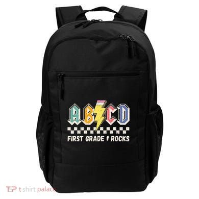 ABCD First Grade Rocks Pencil Lightning Teachers Rock Backpack
