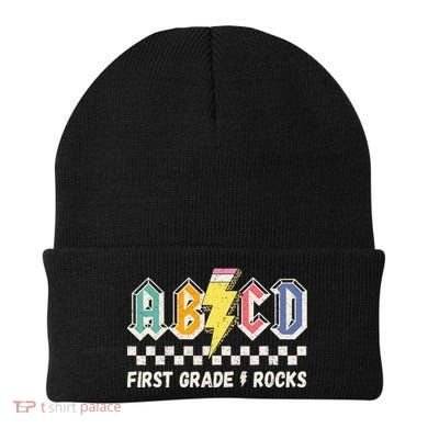 ABCD First Grade Rocks Pencil Lightning Teachers Rock Beanie