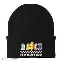 ABCD First Grade Rocks Pencil Lightning Teachers Rock Beanie thumb 0