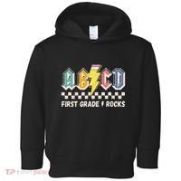 ABCD First Grade Rocks Pencil Lightning Teachers Rock Toddler Hoodie thumb 0