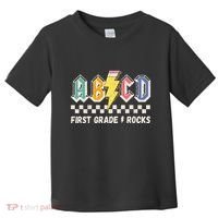 ABCD First Grade Rocks Pencil Lightning Teachers Rock Toddler T-Shirt thumb 0