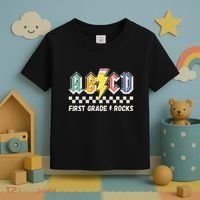 ABCD First Grade Rocks Pencil Lightning Teachers Rock Toddler T-Shirt thumb 3