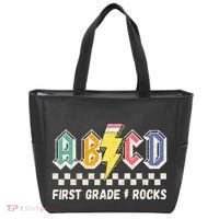 ABCD First Grade Rocks Pencil Lightning Teachers Rock Tote Bag thumb 0