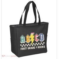 ABCD First Grade Rocks Pencil Lightning Teachers Rock Tote Bag thumb 2