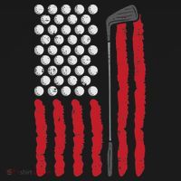 American Flag Golf Balls And Club Vintage Golfing Golfer T-Shirt thumb 7