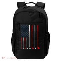 American Flag Golf Clubs Gift Backpack thumb 0