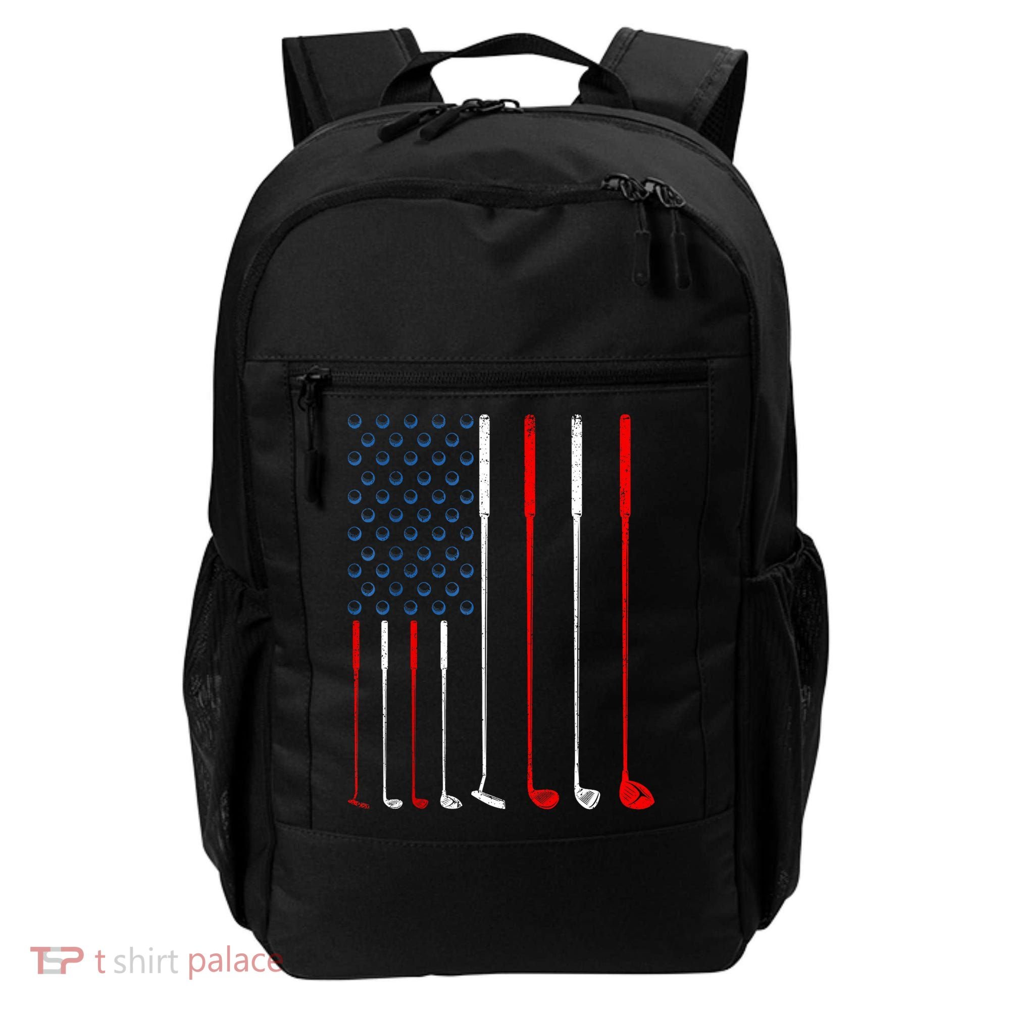 American Flag Golf Clubs Gift Backpack