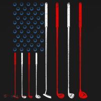 American Flag Golf Clubs Gift Backpack thumb 2