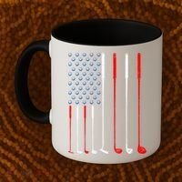 American Flag Golf Clubs Gift Coffee Mug thumb 2