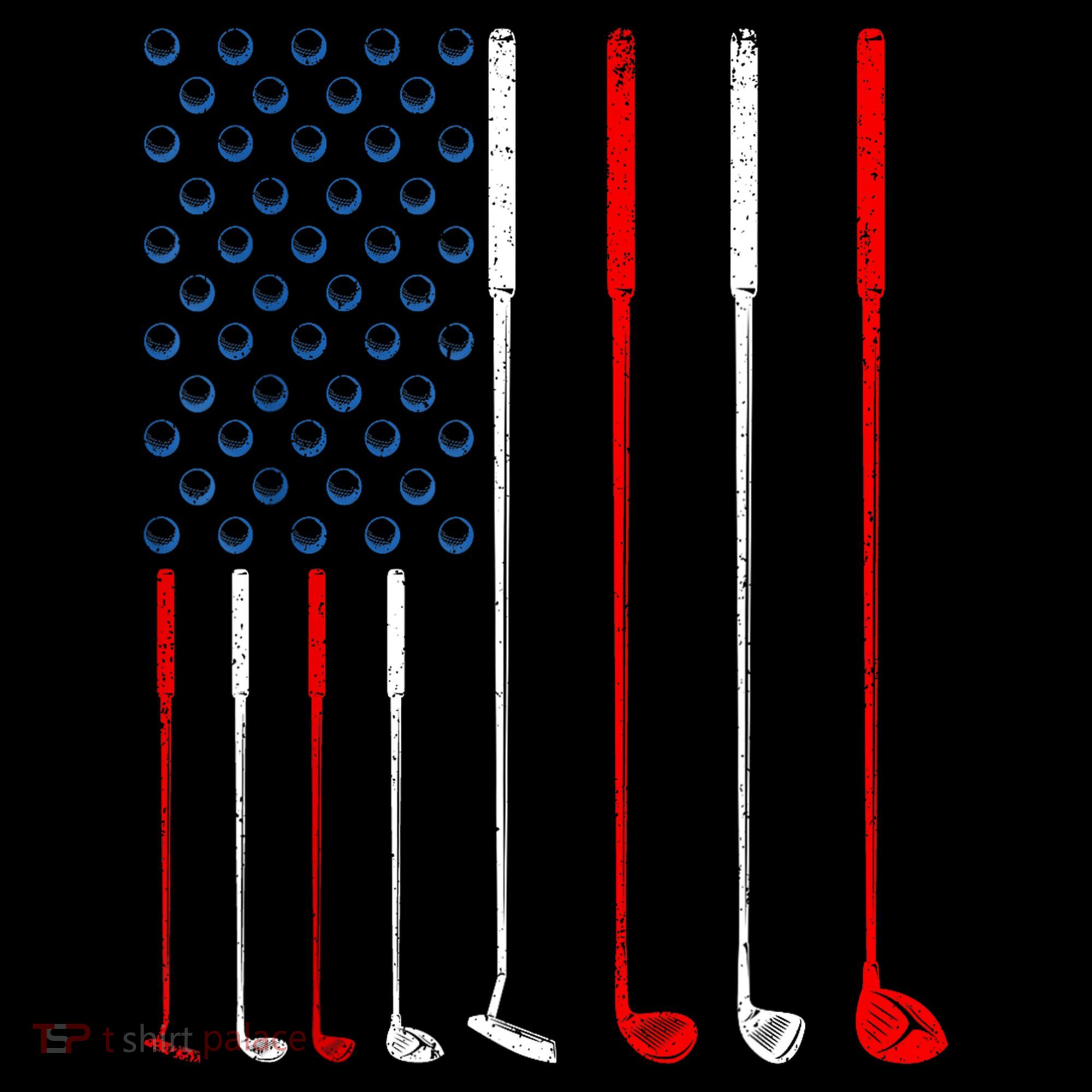 American Flag Golf Clubs Gift Coffee Mug