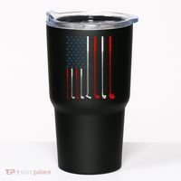 American Flag Golf Clubs Gift Tumbler thumb 0